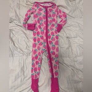 Little Sleepies Pink Berry Kids Footie
